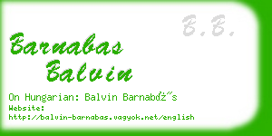 barnabas balvin business card